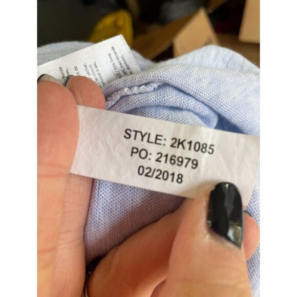 Vineyard Vines Garment Dyed Linen Blend Tank Pullover Top Heathered Blue Sz S - Picture 10 of 10